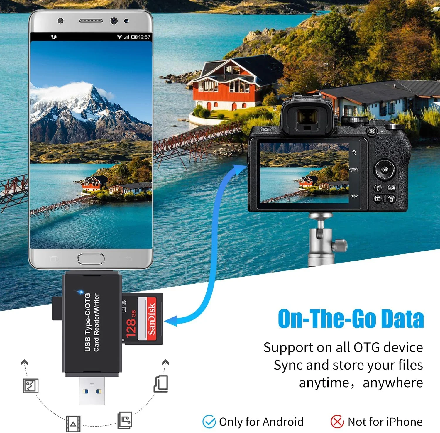 کارت خوان SD با USB 3.0 و USB C، آداپتور کارت خوان میکرو SD برای SD/میکرو SD/SDHC/MMC، کارت خوان حافظه پرسرعت سازگار با مک بوک پرو/ایر، کروم بوک، اندروید گلکسی، ویندوز، پلاگین و پخش کارت خوان SD با USB 3.0 و USB C، آداپتور کارت خوان میکرو SD برای SD/میکرو SD/SDHC/MMC، کارت خوان حافظه پرسرعت سازگار با مک بوک پرو/ایر، کروم بوک، اندروید گلکسی، ویندوز، پلاگین و پخش