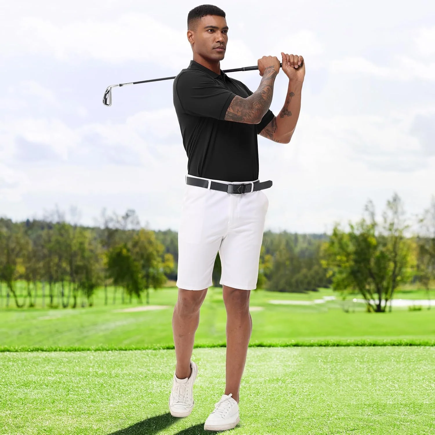 پولوشرت آستین کوتاه مردانه تی هین، سایز بزرگ و قد بلند، با قابلیت جذب رطوبت و عملکرد ورزشی به همراه جیب