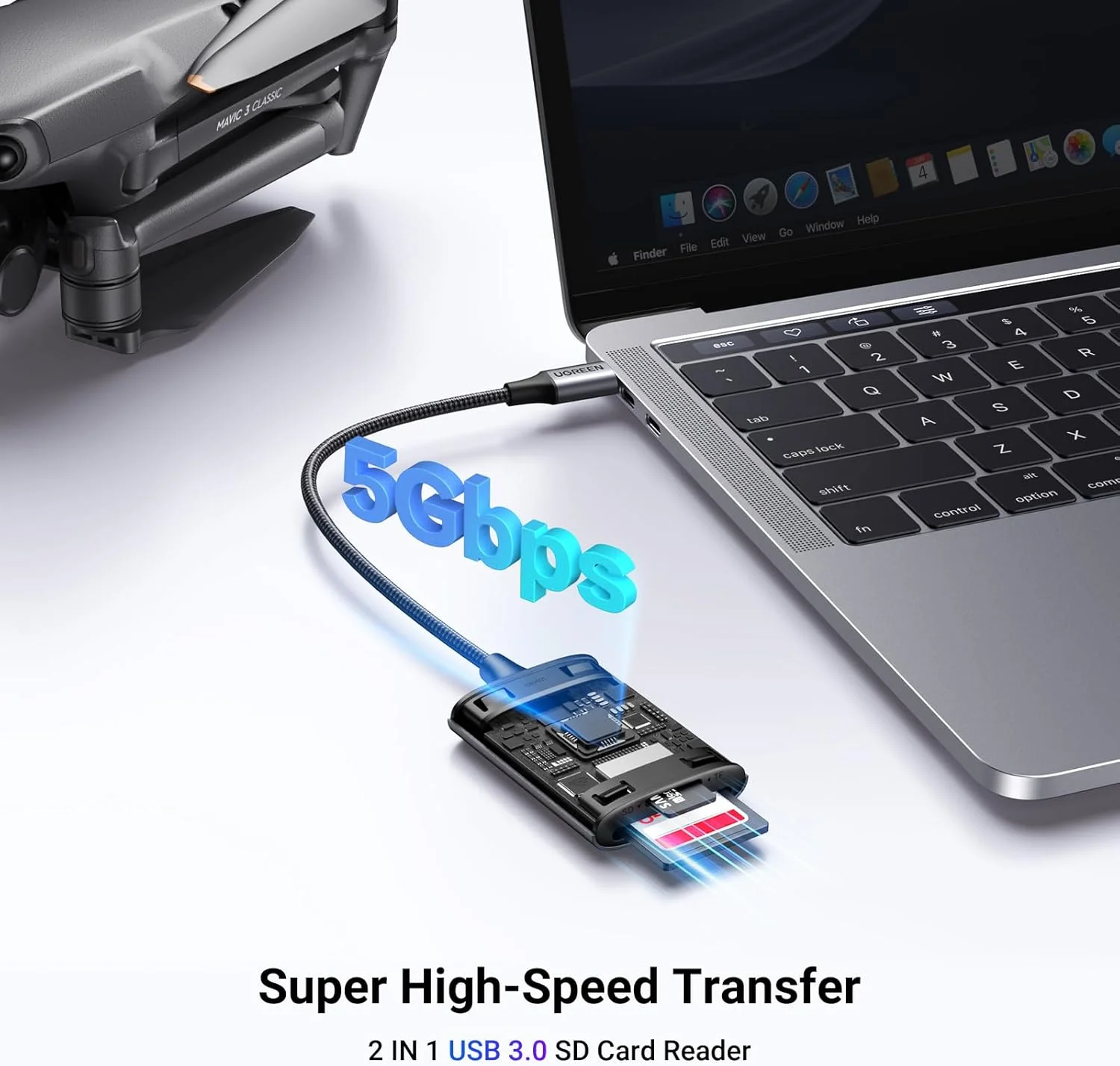 کارت خوان USB C به SD UGREEN، کارت خوان حافظه میکرو SD دو در یک برای TF SD میکرو SD SDXC SDHC، کارت خوان USB SD نوع C سازگار با آیفون 17 16، سامسونگ گلکسی، مک بوک، آیپد، دوربین بازی کارت خوان USB C به SD UGREEN، کارت خوان حافظه میکرو SD دو در یک برای TF SD میکرو SD SDXC SDHC، کارت خوان USB SD نوع C سازگار با آیفون 17 16، سامسونگ گلکسی، مک بوک، آیپد، دوربین بازی