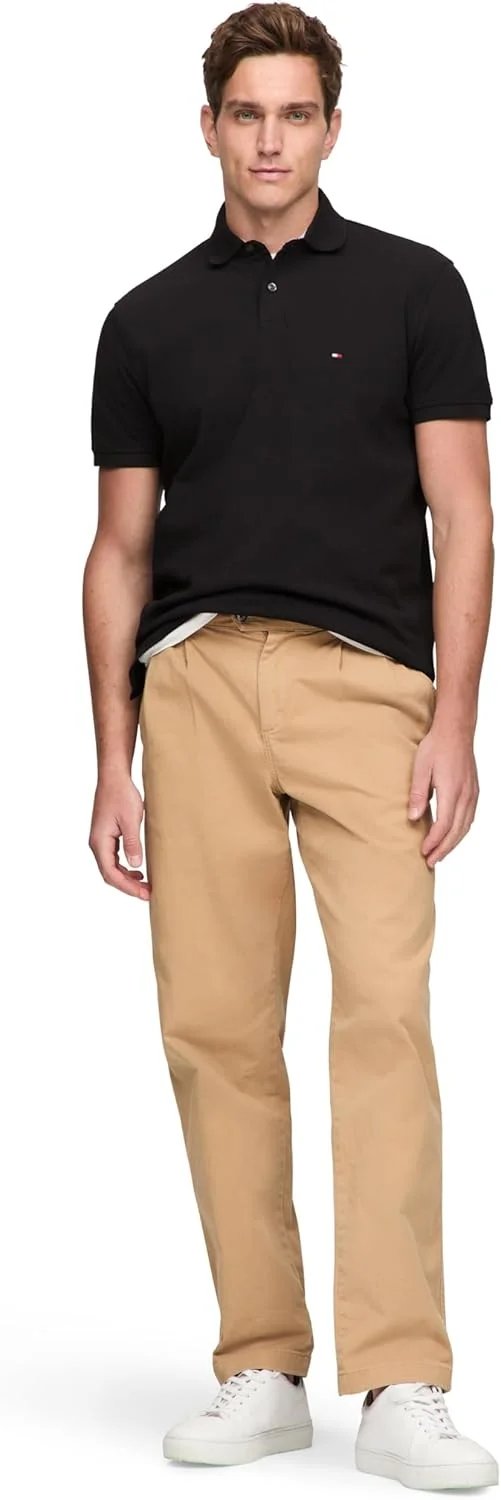 پولوشرت آستین کوتاه مردانه تامی هیلفیگر با فیت کلاسیک، کشسانی و پنبه پیکه ارگانیک