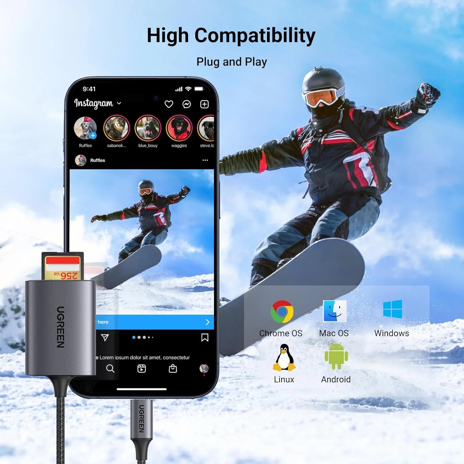 کارت خوان USB C به SD UGREEN، کارت خوان حافظه میکرو SD دو در یک برای TF SD میکرو SD SDXC SDHC، کارت خوان USB SD نوع C سازگار با آیفون 17 16، سامسونگ گلکسی، مک بوک، آیپد، دوربین بازی کارت خوان USB C به SD UGREEN، کارت خوان حافظه میکرو SD دو در یک برای TF SD میکرو SD SDXC SDHC، کارت خوان USB SD نوع C سازگار با آیفون 17 16، سامسونگ گلکسی، مک بوک، آیپد، دوربین بازی