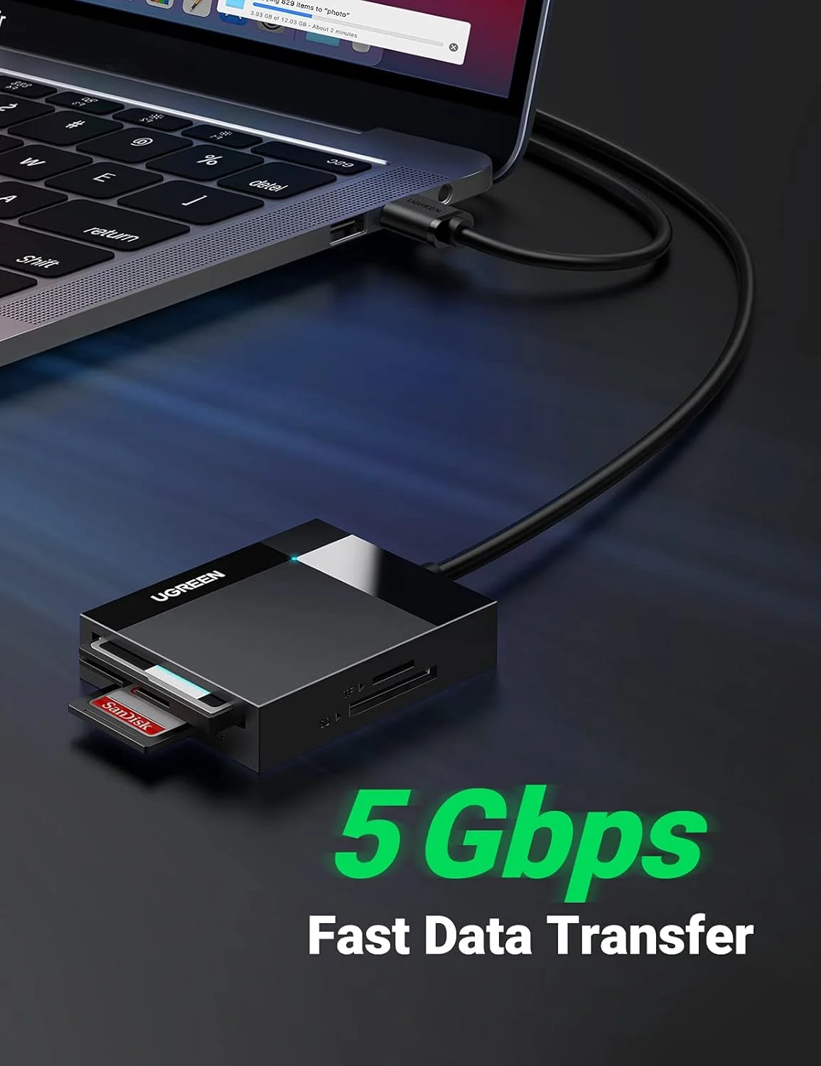 مجموعه آداپتور کارت خوان USB 3.0 UGREEN SD با کارت خوان حافظه OTG Type C/USB 3.0 مجموعه آداپتور کارت خوان USB 3.0 UGREEN SD با کارت خوان حافظه OTG Type C/USB 3.0