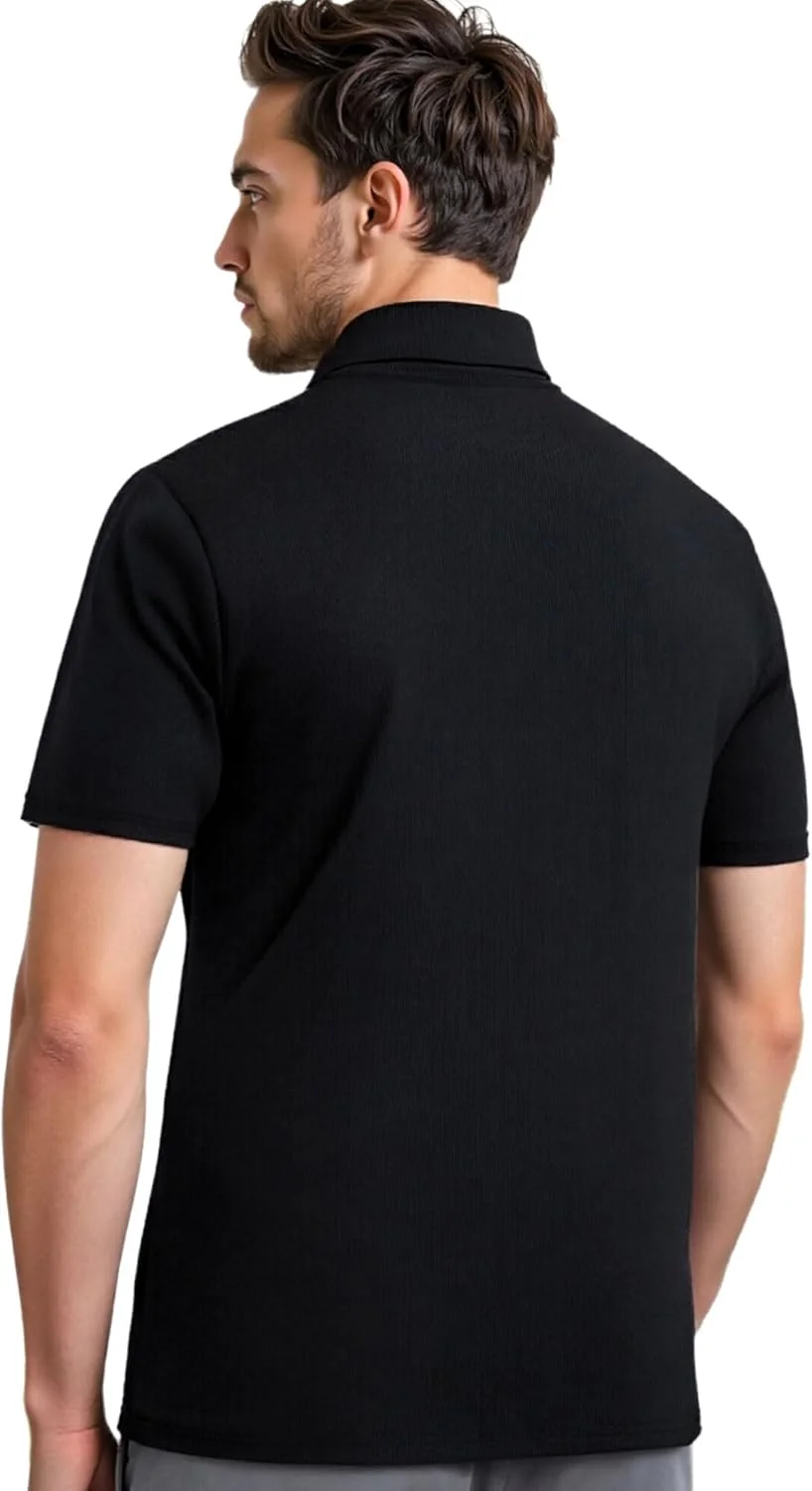پولوشرت مردانه آستین کوتاه با قابلیت جذب رطوبت و خشک شدن سریع، مناسب کار، گلف و فعالیت های ورزشی
