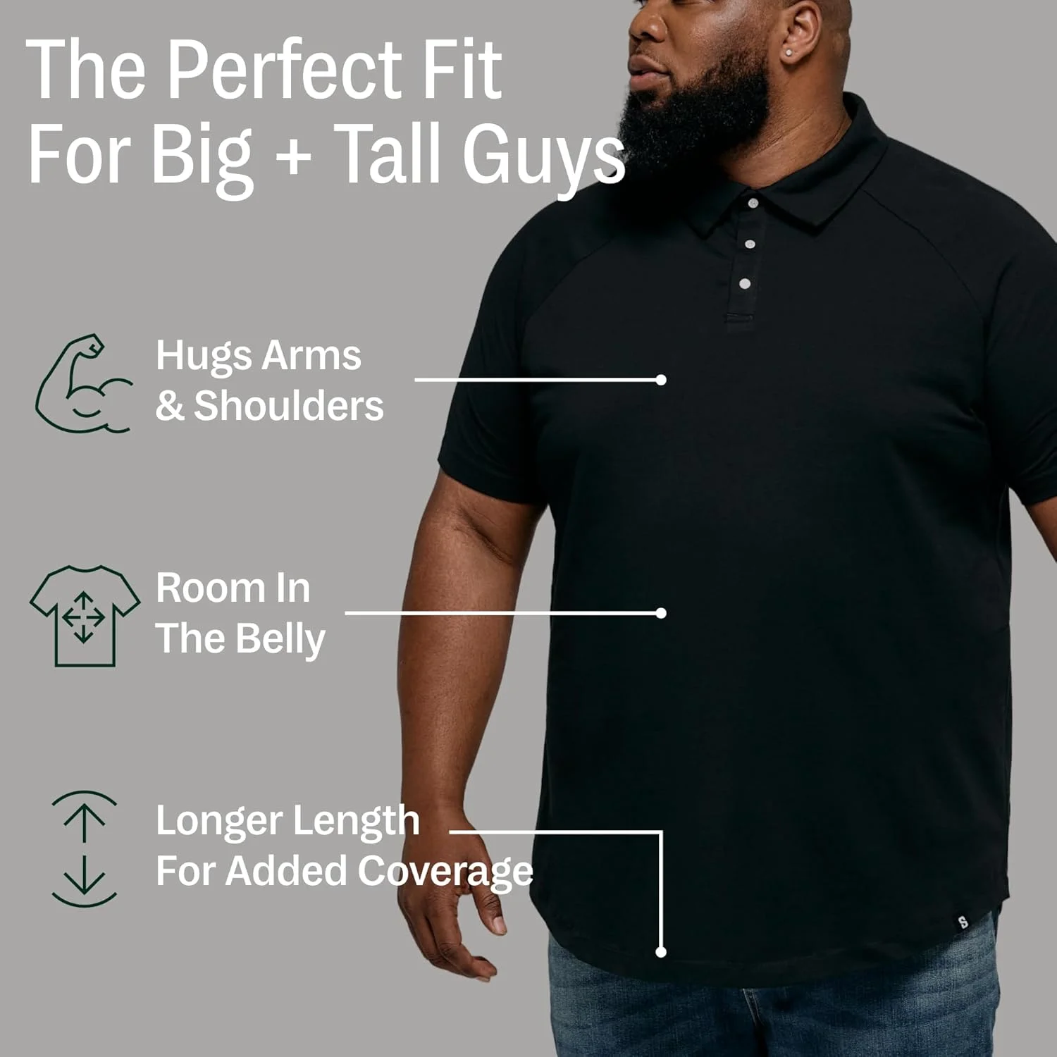 پولوشرت مردانه سایز بزرگ و قد بلند – پولوشرت نخی کشی ممتاز مردانه با دکمه های فشاری فلزی