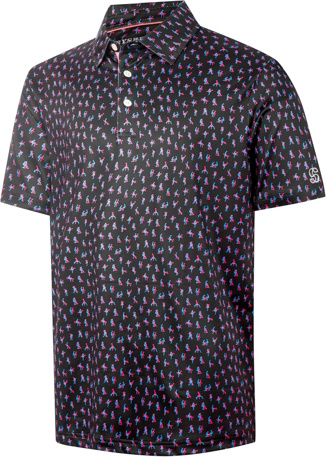 پولوشرت مردانه گلف، با قابلیت جذب رطوبت، مناسب ورزش، آستین کوتاه، راه راه