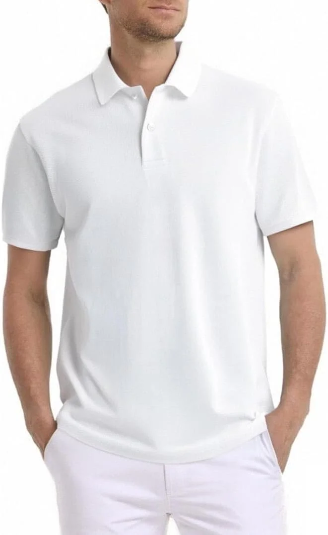 پولوشرت مردانه آستین کوتاه مناسب ورزش های تابستانی، با قابلیت جذب رطوبت و خشک شدن سریع، مناسب گلف، سایز S تا 3XL