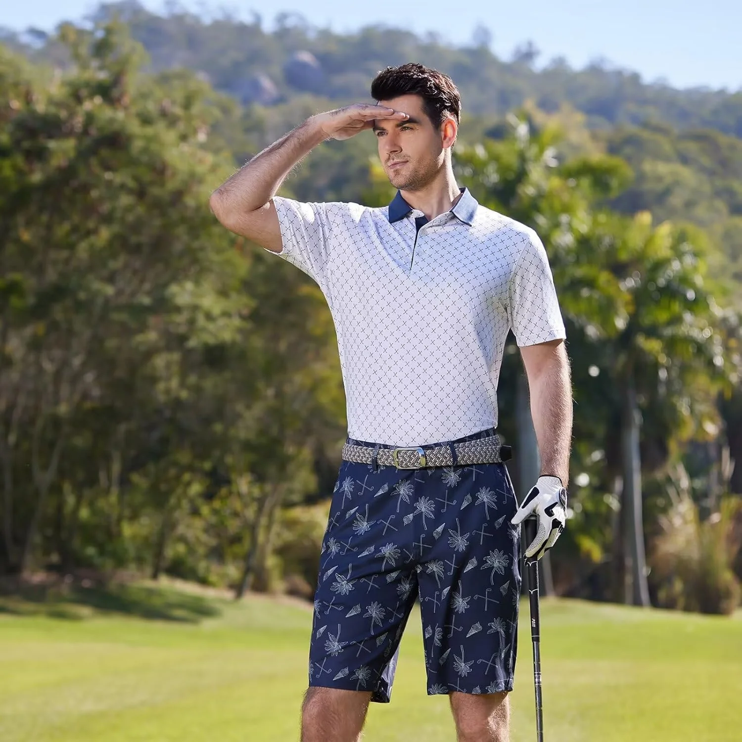پولوشرت آستین کوتاه مردانه مناسب گلف، با قابلیت خشک شدن سریع و تنفس پذیری