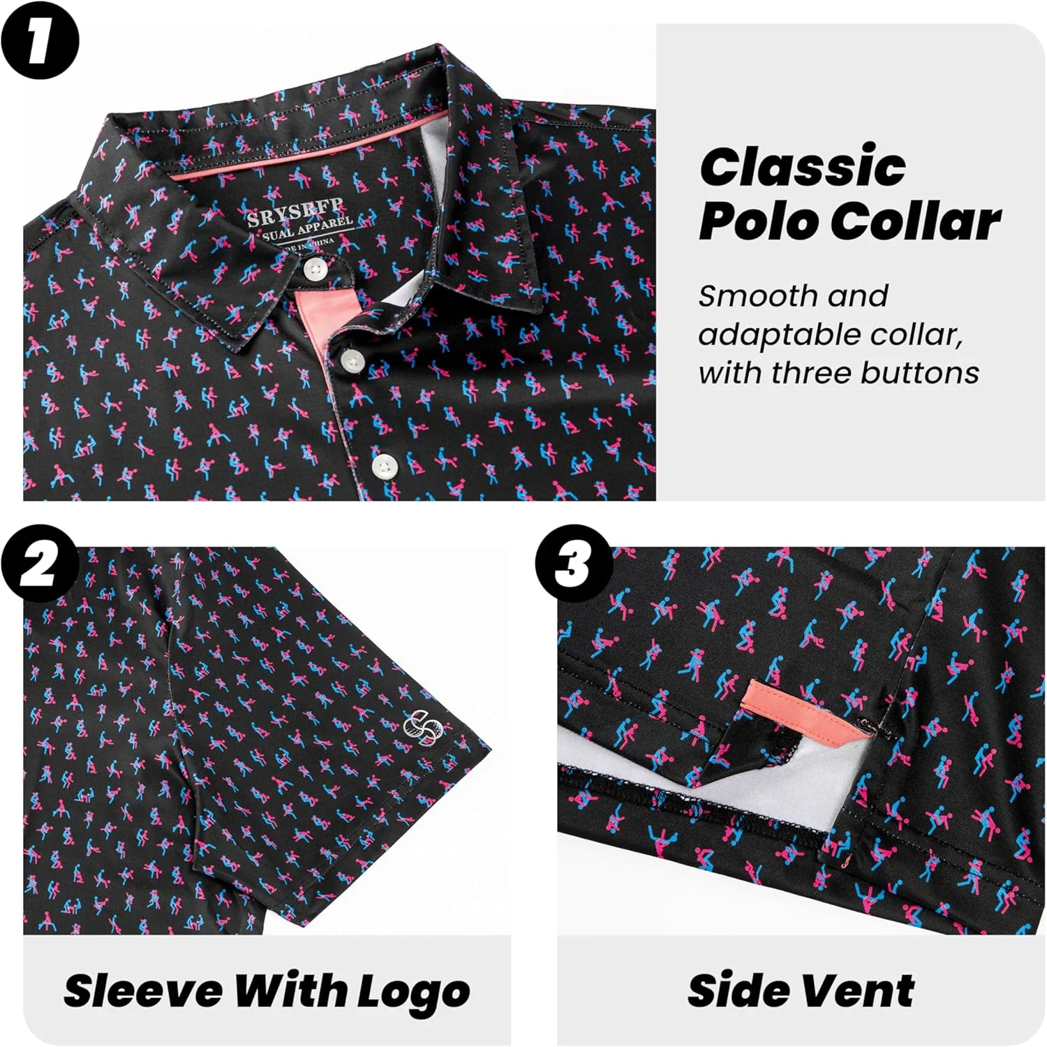 پولوشرت مردانه گلف، با قابلیت جذب رطوبت، مناسب ورزش، آستین کوتاه، راه راه