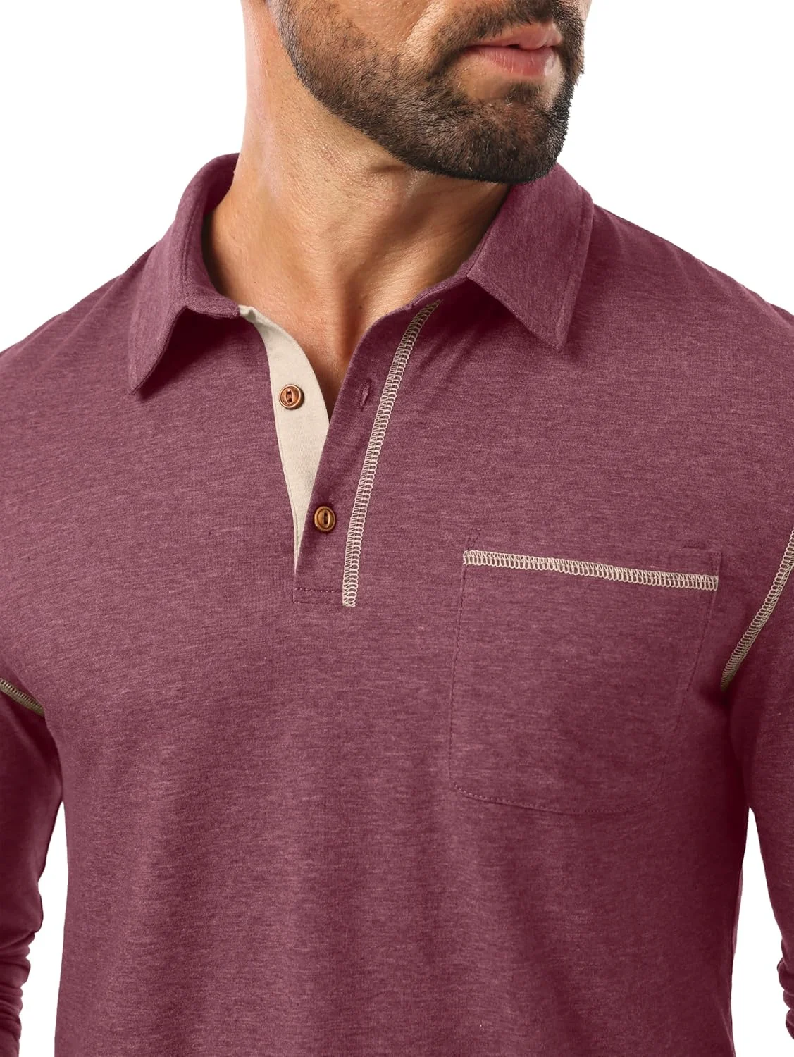 پیراهن پولو آستین بلند مردانه Sailwind، پنبه ای، شیک، غیر رسمی، کلاسیک، یقه دار، مناسب گلف پیراهن پولو آستین بلند مردانه Sailwind، پنبه ای، شیک، غیر رسمی، کلاسیک، یقه دار، مناسب گلف