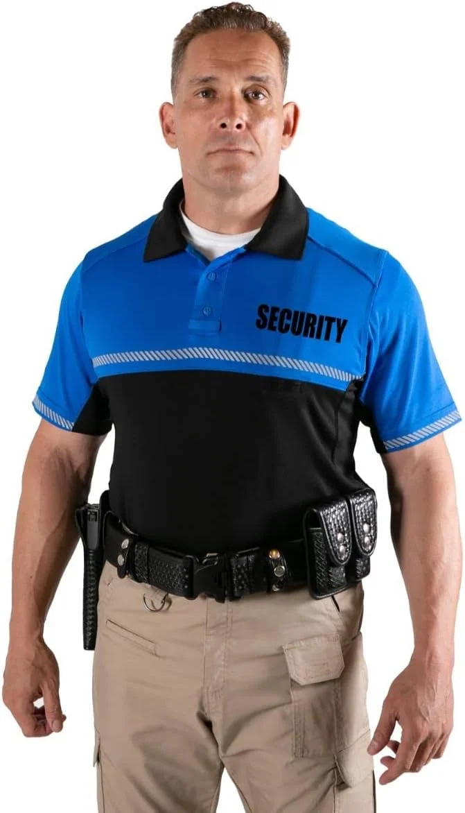 پولوشرت دو رنگ دوچرخه سواری امنیتی بافت جرسی 100% پلی استر