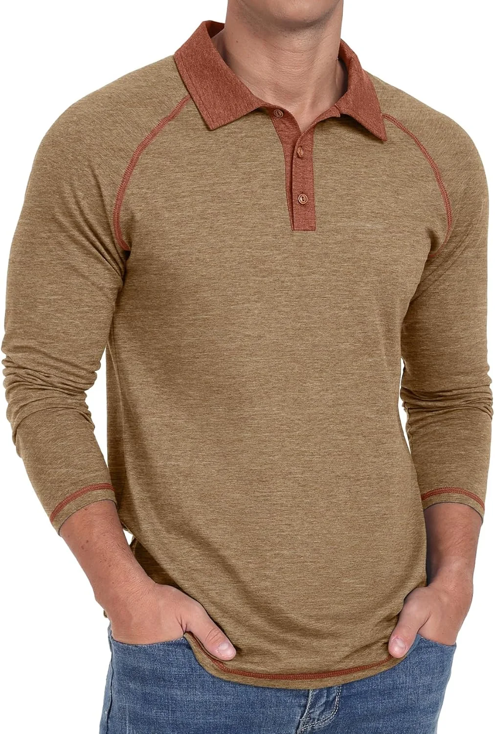 پیراهن پولو آستین بلند مردانه Sailwind، پنبه ای، مد روز، آستین رگلان، مناسب گلف پیراهن پولو آستین بلند مردانه Sailwind، پنبه ای، مد روز، آستین رگلان، مناسب گلف