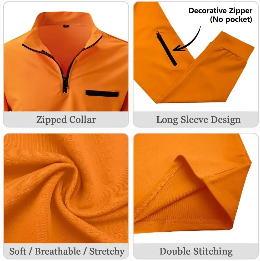 پولوشرت آستین بلند مردانه، یقه زیپ‌دار، سبک، یقه ایستاده، مناسب استایل کژوال و اسلیم فیت