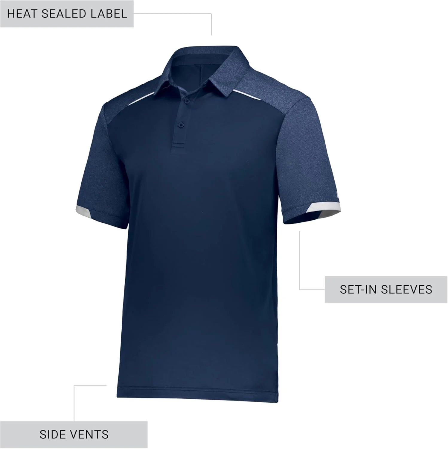 پولوشرت مردانه راسل اتلتیک مدل لجند، عملکرد رطوبت گیر، برش کلاسیک