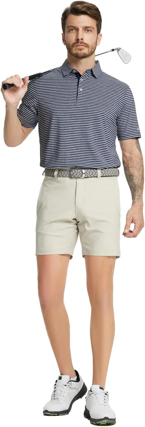 پولوشرت های گلف مردانه روئن، دارای قابلیت جذب رطوبت، سبک وزن، مناسب برای ورزش و دارای یقه راه راه پولوشرت های گلف مردانه روئن، دارای قابلیت جذب رطوبت، سبک وزن، مناسب برای ورزش و دارای یقه راه راه