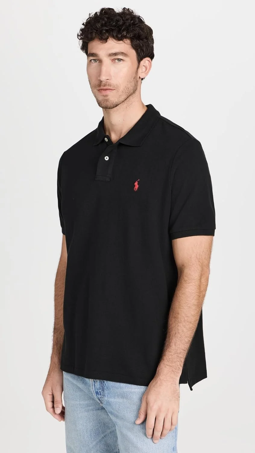 پولوشرت مردانه کلاسیک فیت آیکونیک مش پولو رالف لورن، مشکی، سایز L