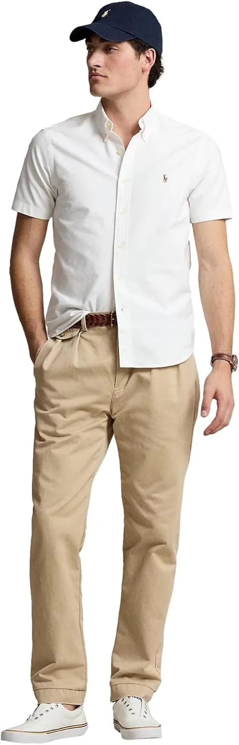 پیراهن آکسفورد آستین کوتاه مردانه مدل کلاسیک پولو رالف لورن