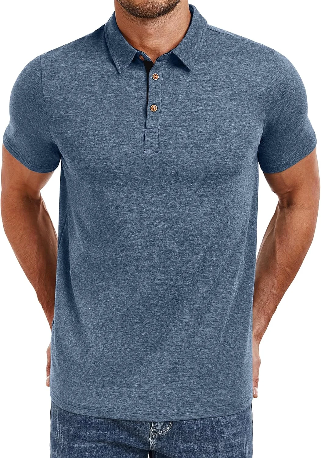 پولوشرت مردانه پگنو آستین کوتاه، کژوال، نخی، مناسب گلف و فعالیت های روزمره برای آقایان