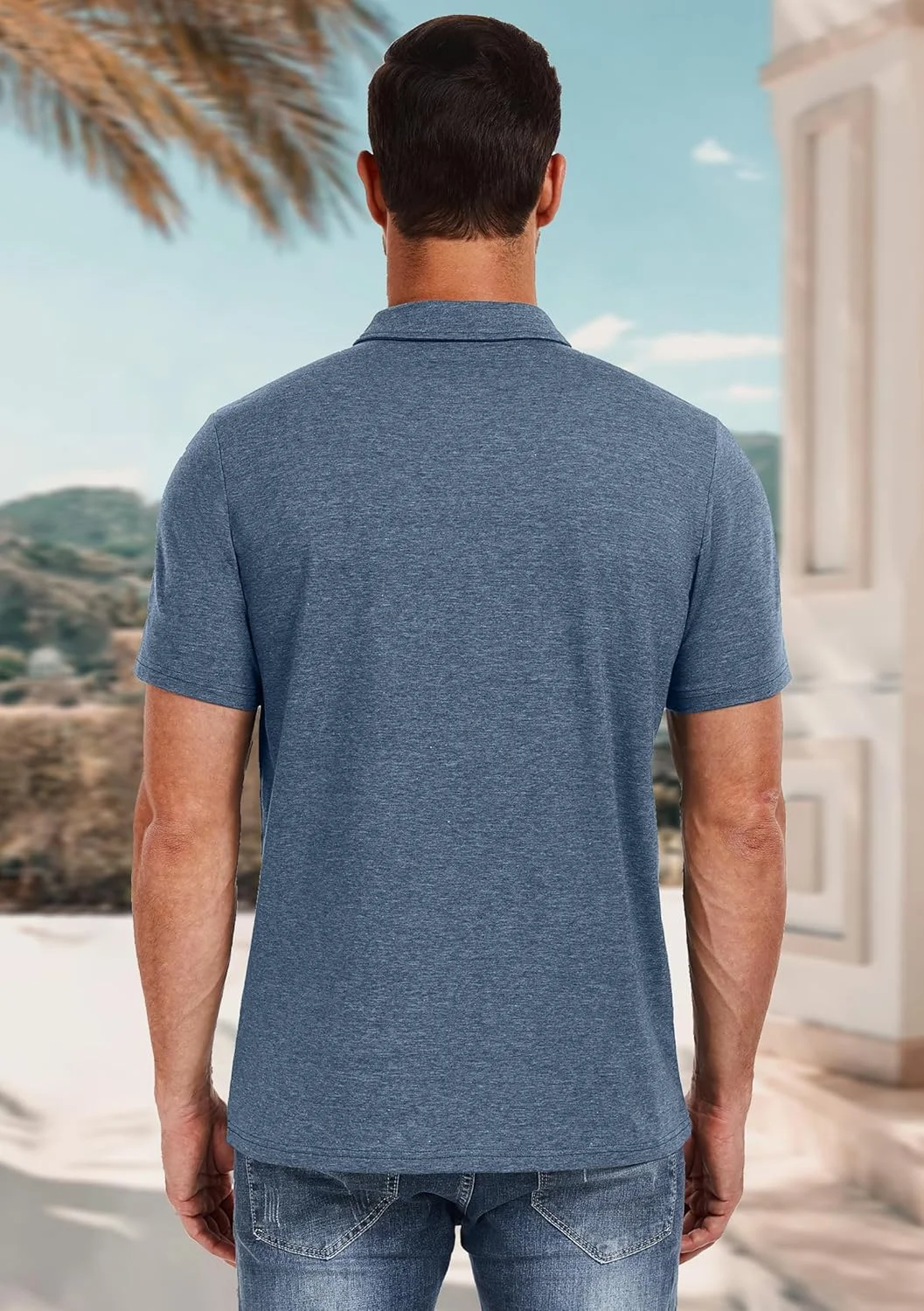 پولوشرت مردانه پگنو آستین کوتاه، کژوال، نخی، مناسب گلف و فعالیت های روزمره برای آقایان