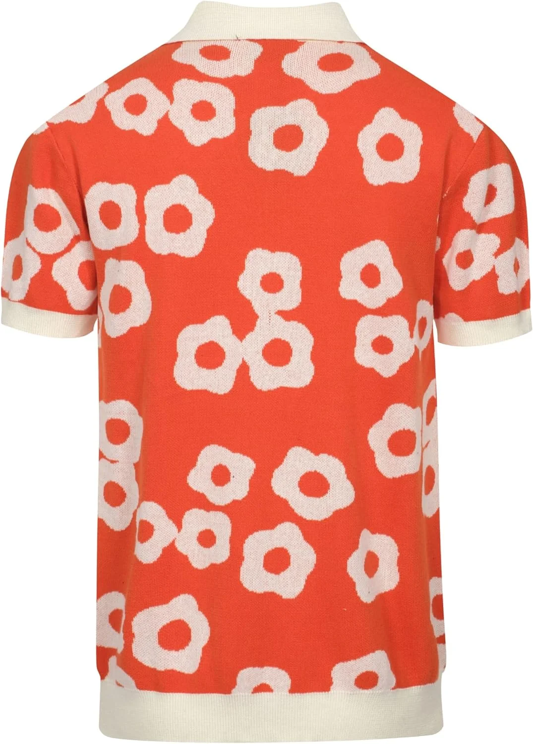 پولوشرت مردانه آستین کوتاه بافتنی طرح گل