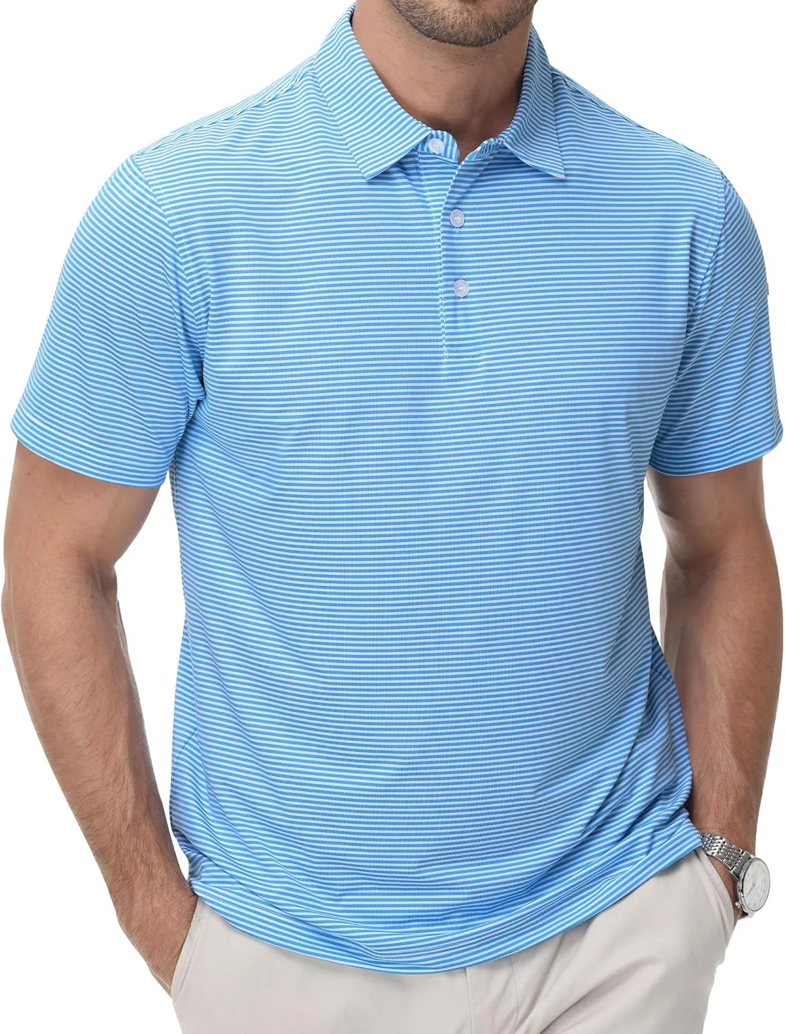 پولوشرت مردانه آستین کوتاه ورزشی و غیررسمی با قابلیت خشک شدن سریع و عملکرد بالا و جذب رطوبت