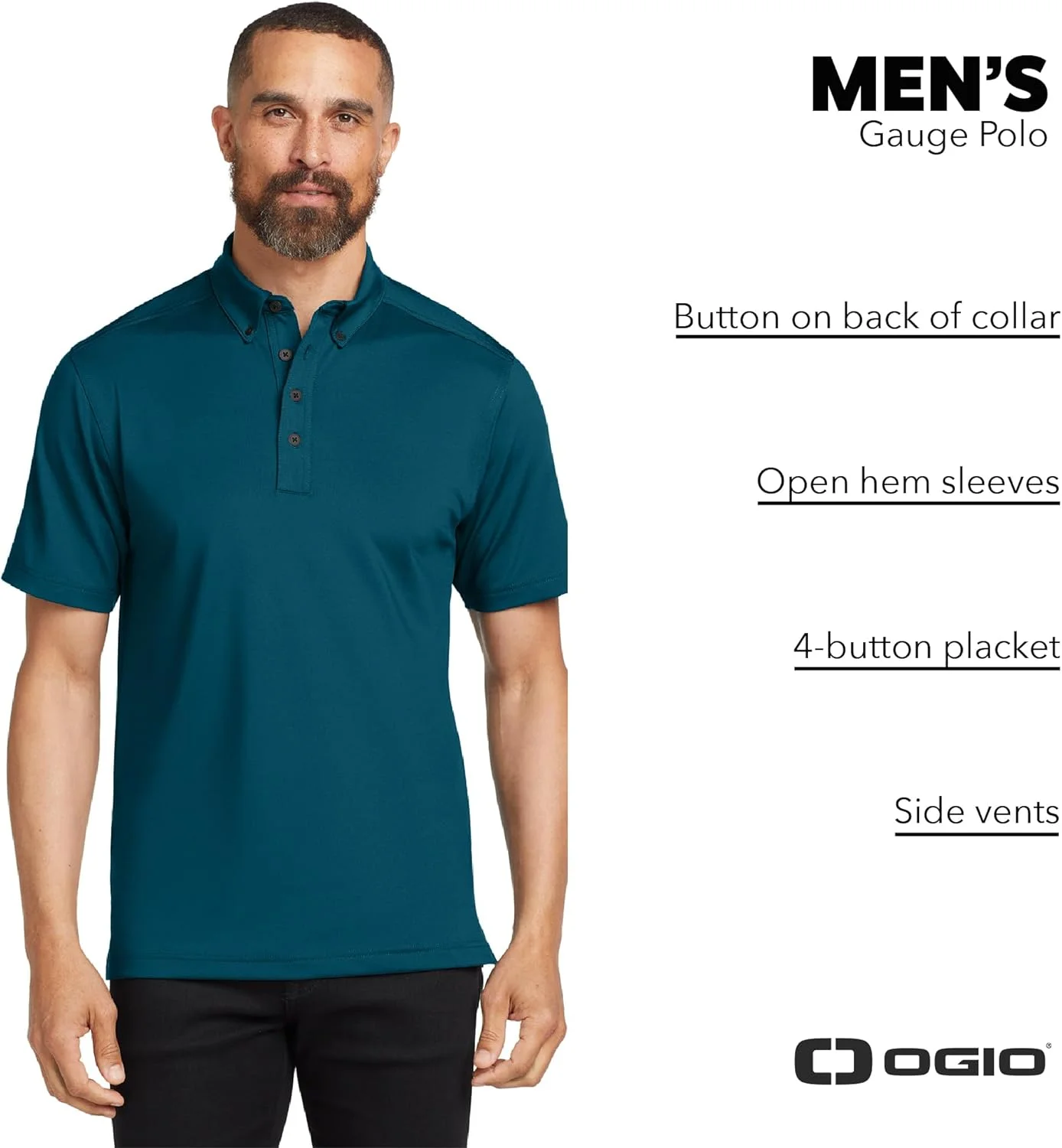 پولوشرت унисекс OGIO Gauge | پولوشرت влагоотводящая برای آقایان و بانوان، پیراهن یقه دار ورزشی برای کار و گلف