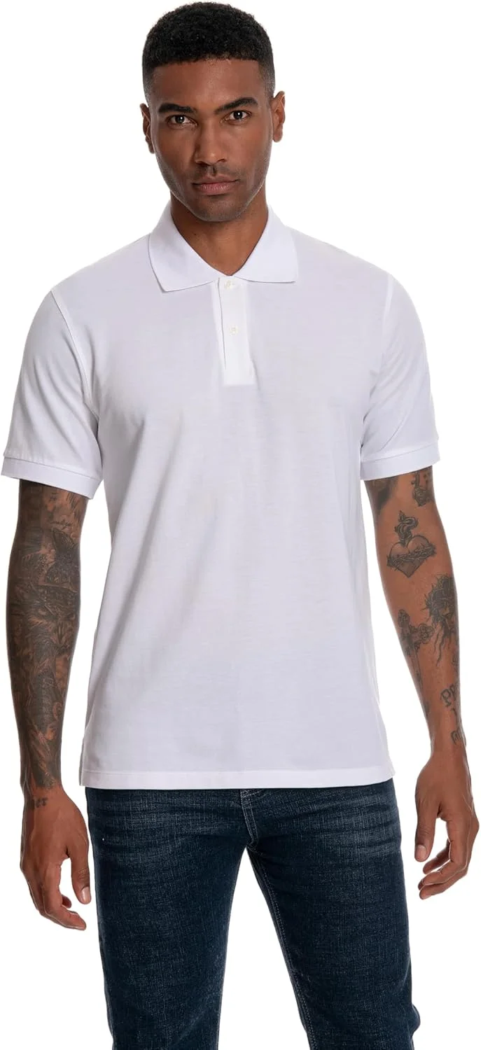 پولوشرت مردانه ناتریا آستین کوتاه 100% پنبه ای با قابلیت جذب رطوبت، یقه دار کلاسیک، مناسب گلف، تنیس، استفاده روزمره و استراحت مدل U09