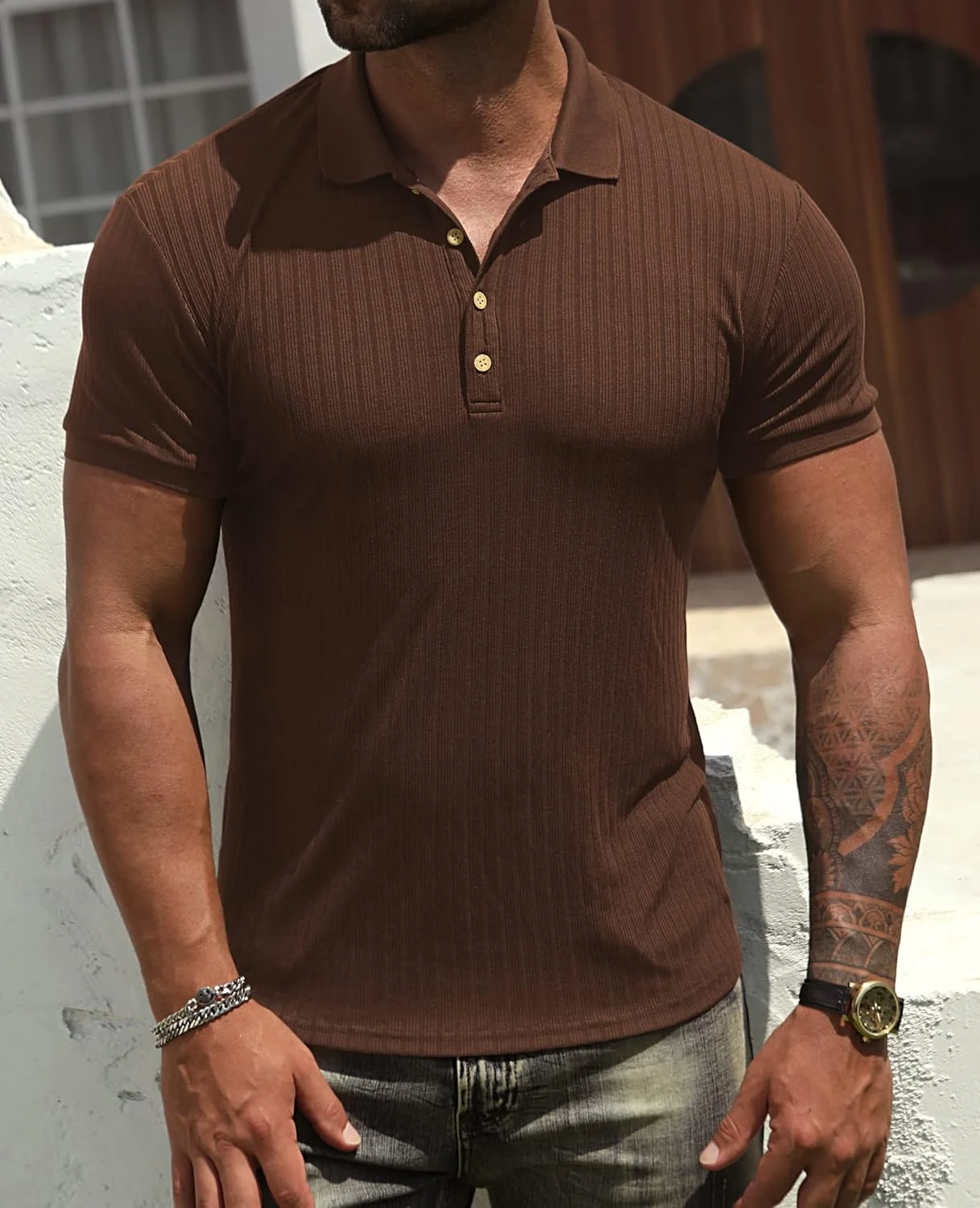 پولوشرت مردانه NITAGUT آستین کوتاه و بلند، مناسب استفاده روزمره و تمرین