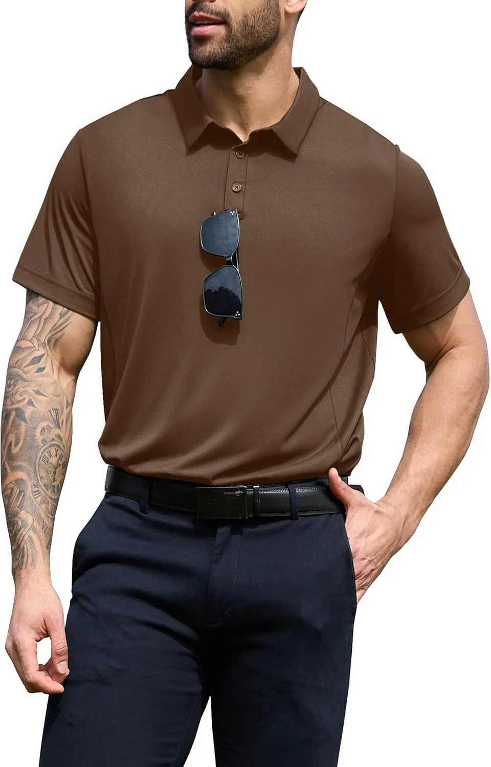 پولوشرت مردانه آستین کوتاه تاکتیکال مناسب گلف و فعالیت های ورزشی