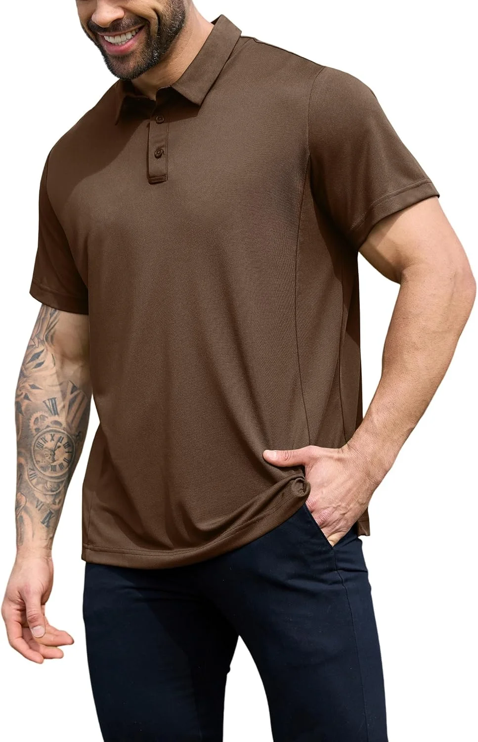 پولوشرت مردانه آستین کوتاه تاکتیکال مناسب گلف و فعالیت های ورزشی