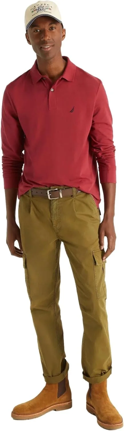 پولوشرت آستین بلند مردانه ناتیکا مدل کلاسیک