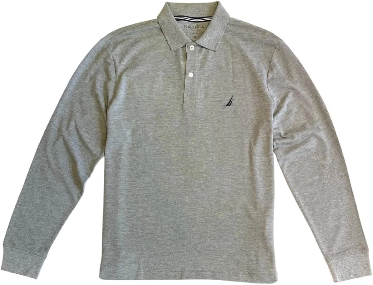 پولوشرت آستین بلند مردانه ناتیکا با فیت کلاسیک (سایز S، ذغالی هدر)