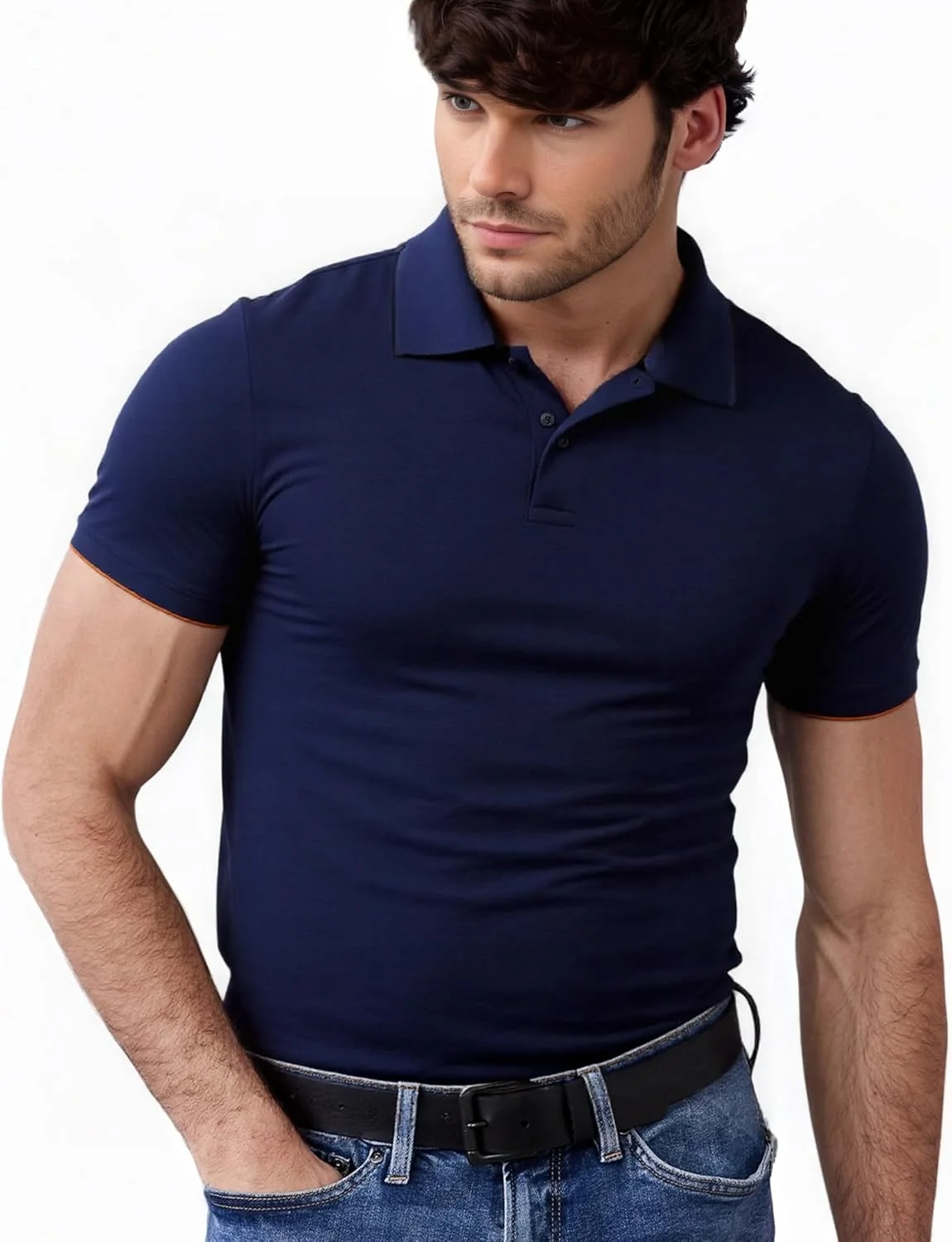 پولوشرت آستین کوتاه مردانه نخی و اسلیم پولوشرت آستین کوتاه مردانه نخی و اسلیم