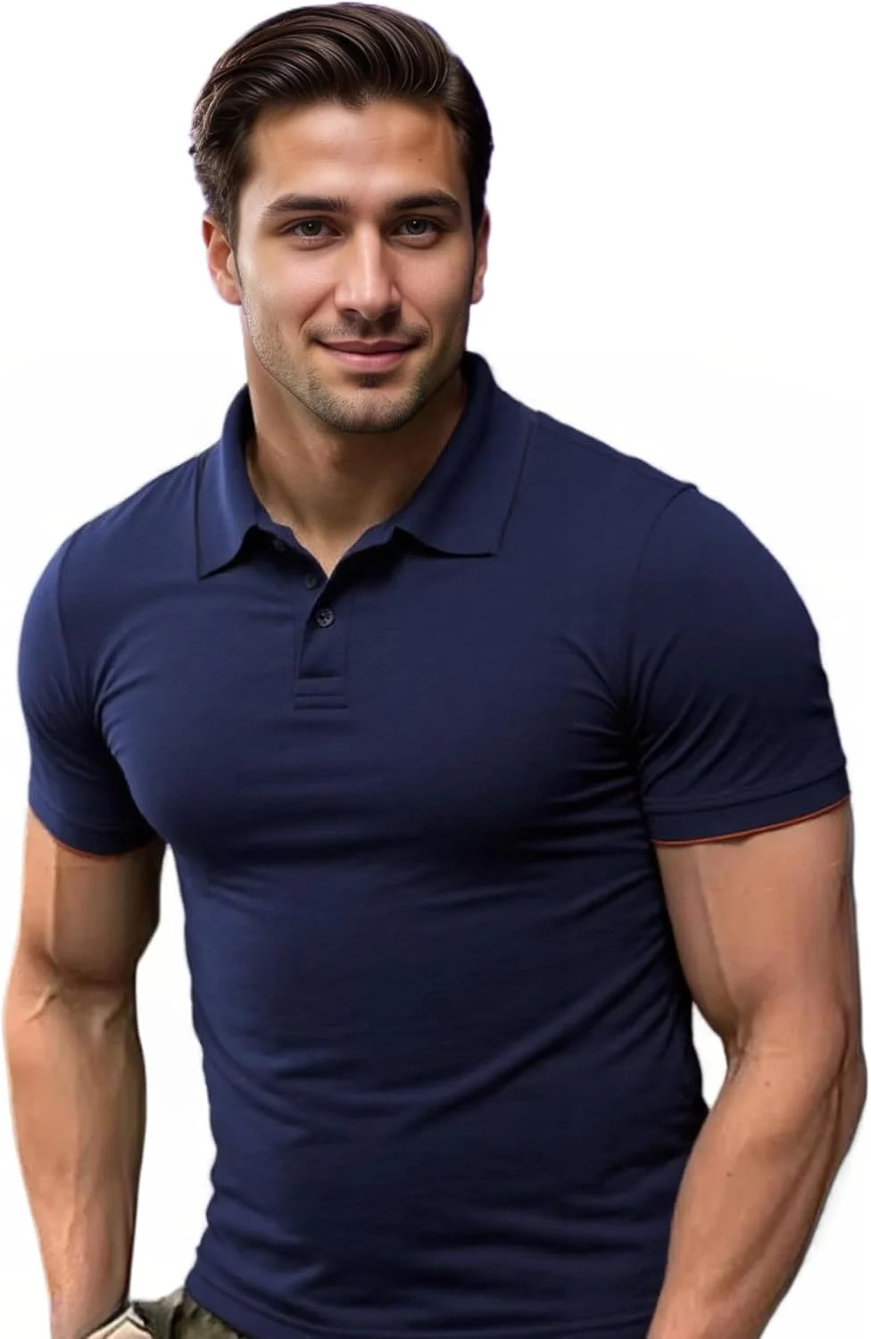 پولوشرت آستین کوتاه مردانه نخی و اسلیم