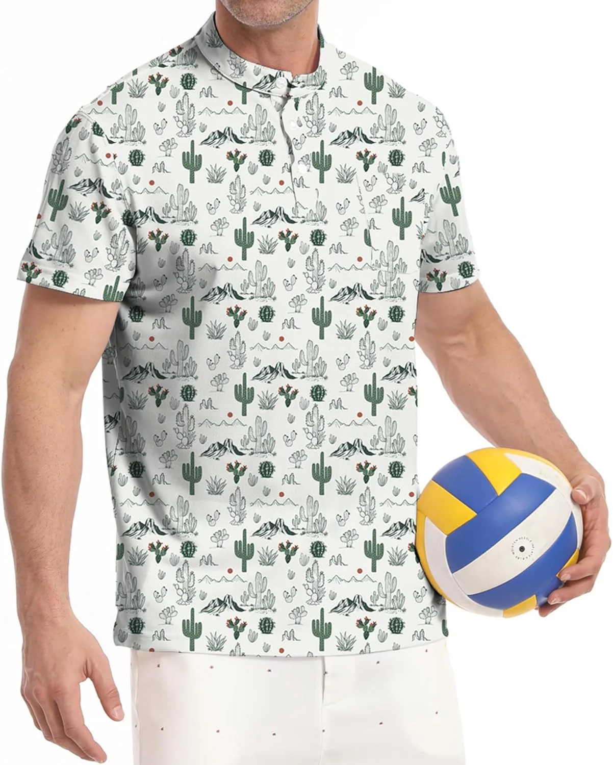 پولوشرت های گلف مردانه، پیراهن هنلی طرح دار، پولوشرت گلف بدون یقه آستین کوتاه با جیب