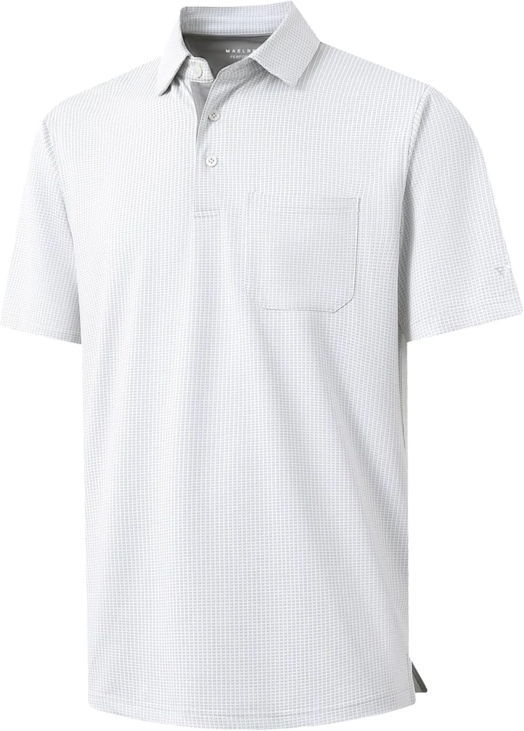 پیراهن های پولو مردانه M MAELREG آستین کوتاه با قابلیت خشک شدن سریع، بافت ژاکارد، عملکرد جذب رطوبت، پیراهن های گلف مردانه غیر رسمی دارای جیب