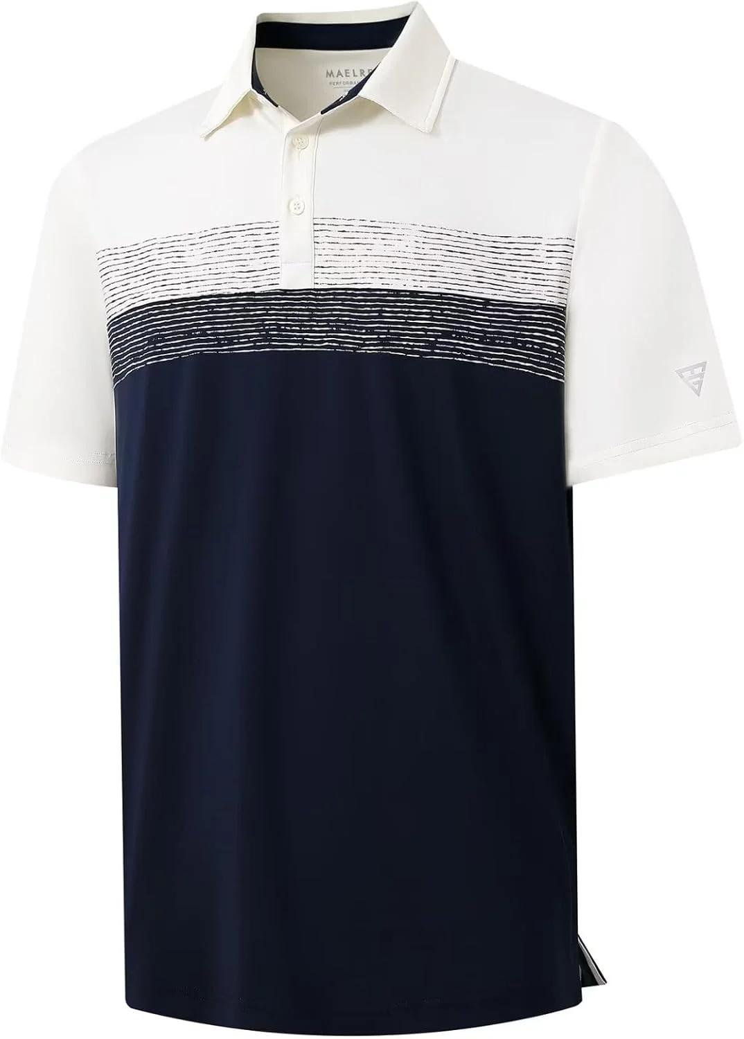 پیراهن های گلف مردانه M MAELREG با قابلیت خشک شدن سریع، طرح چاپی روی سینه، رنگبندی، جذب رطوبت، آستین کوتاه و غیر رسمی