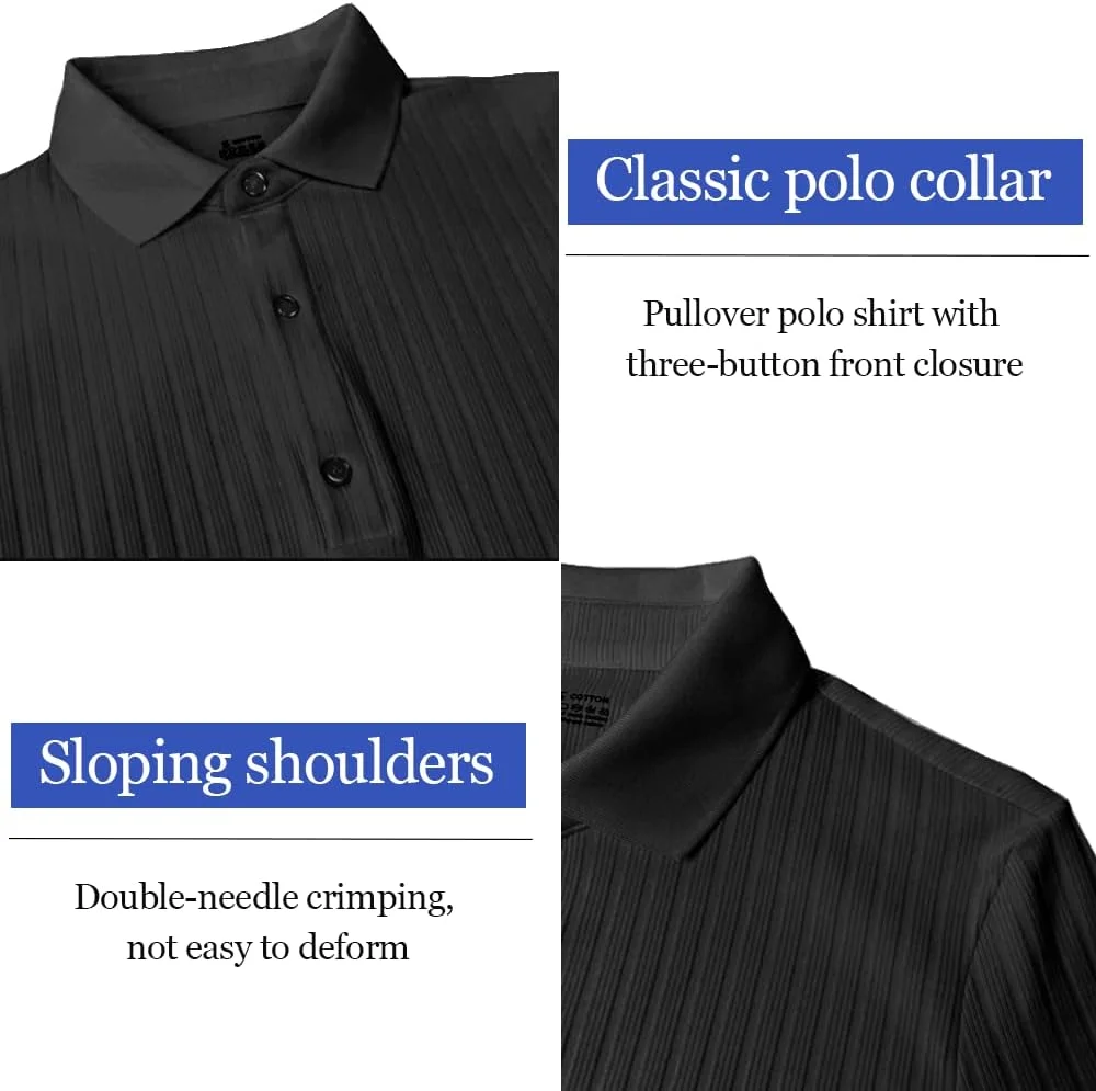 تی‌شرت عضلانی کشی مردانه Lehmanlin آستین بلند/کوتاه، تی‌شرت‌های نخی، پیراهن پولو Slim Fit