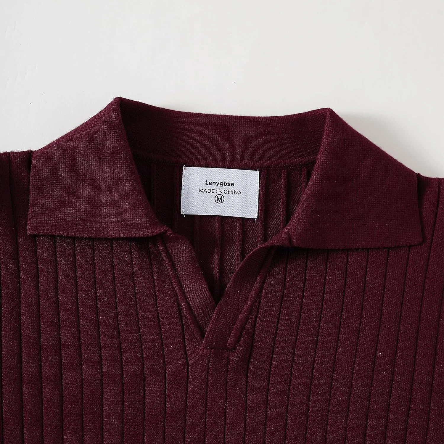 پولوشرت آستین بلند مردانه یقه هفت بافتنی، پلیور راه راه، مناسب پاییز و زمستان، استفاده روزمره