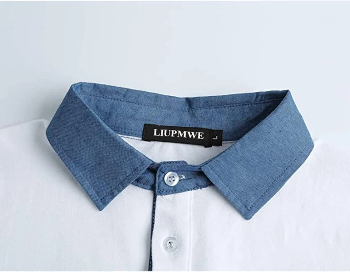 پیراهن آستین بلند مردانه LIUPMWE، پیراهن پولو آستین بلند مردانه، پیراهن های پولو آستین بلند مردانه با جیب، پیراهن های گلف