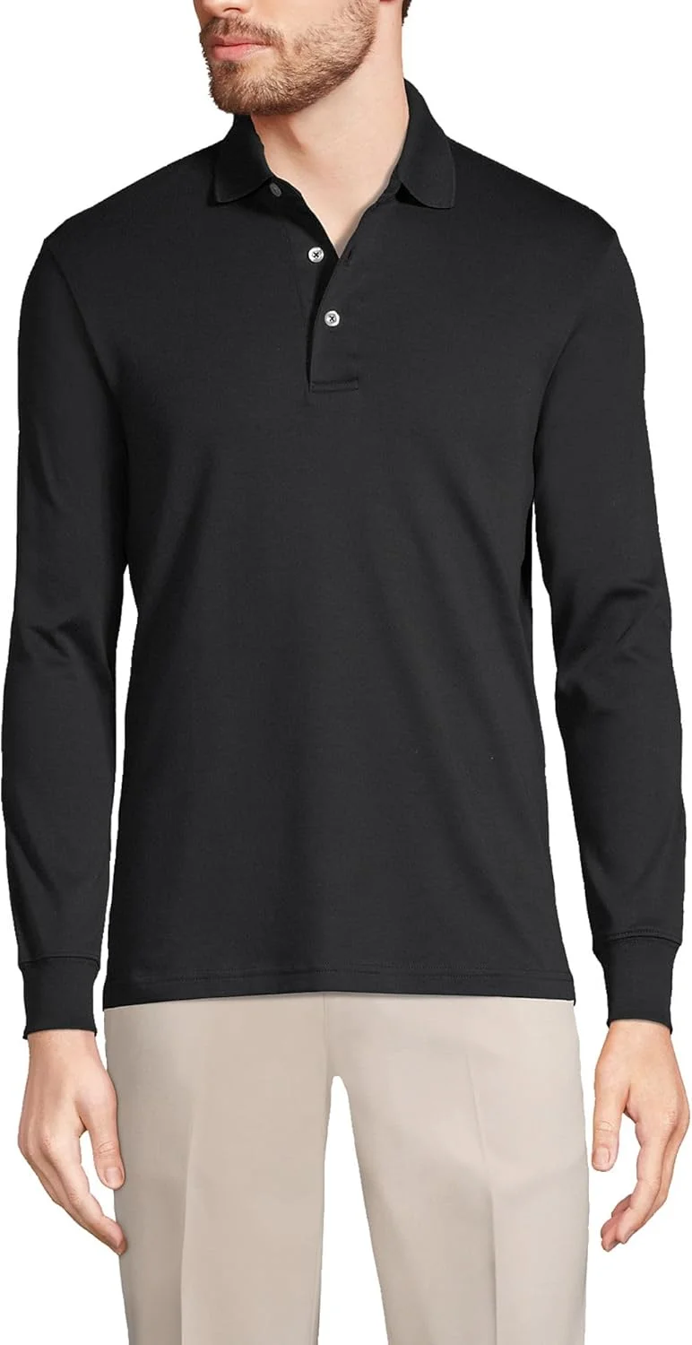 پولوشرت آستین بلند مردانه Lands' End از پنبه سوپیما تولید آمریکا پولوشرت آستین بلند مردانه Lands' End از پنبه سوپیما تولید آمریکا