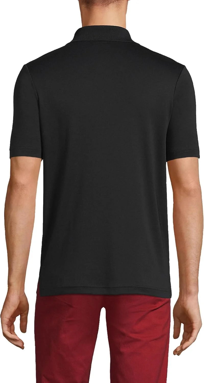 پولوشرت آستین کوتاه مردانه Lands' End، پنبه سوپیما درجه یک آمریکایی، جیب دار - سایز بزرگ پولوشرت آستین کوتاه مردانه Lands' End، پنبه سوپیما درجه یک آمریکایی، جیب دار - سایز بزرگ