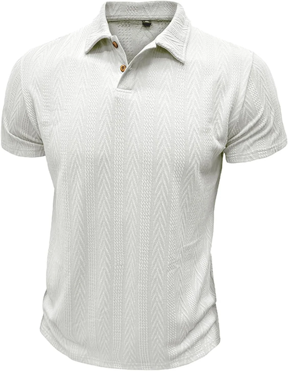 پولوشرت بافتنی مردانه آستین کوتاه، فیت باریک، تیشرت یقه دار بافت دار تابستانی پولوشرت بافتنی مردانه آستین کوتاه، فیت باریک، تیشرت یقه دار بافت دار تابستانی