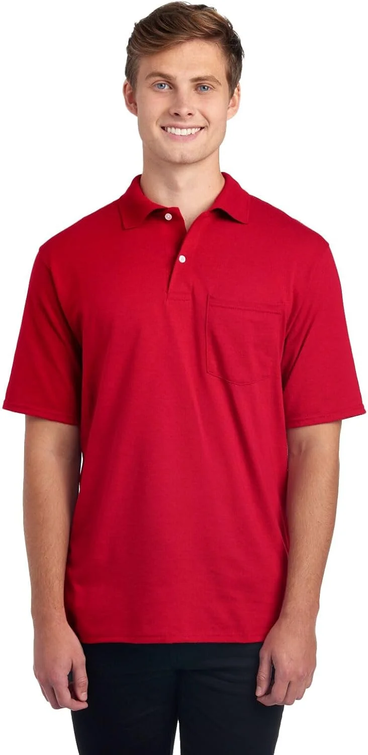 پولوشرت آستین کوتاه مردانه جیب دار Jerzees، Dri-Power، سایزهای S-5X