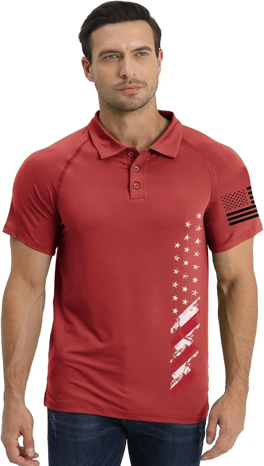 پولوشرت آستین کوتاه مردانه اچ هیفول، طرح دار، کشی، غیر رسمی، طرح میهنی، مناسب گلف پولوشرت آستین کوتاه مردانه اچ هیفول، طرح دار، کشی، غیر رسمی، طرح میهنی، مناسب گلف