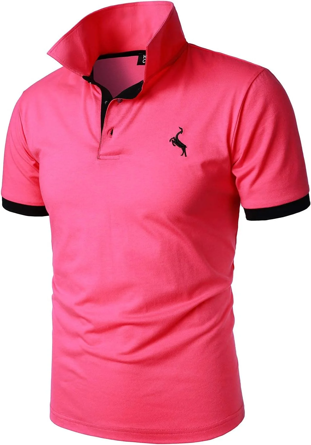 HOOD CREW تیشرت پولو کلاسیک مردانه آستین کوتاه، تاپ های غیررسمی سبک