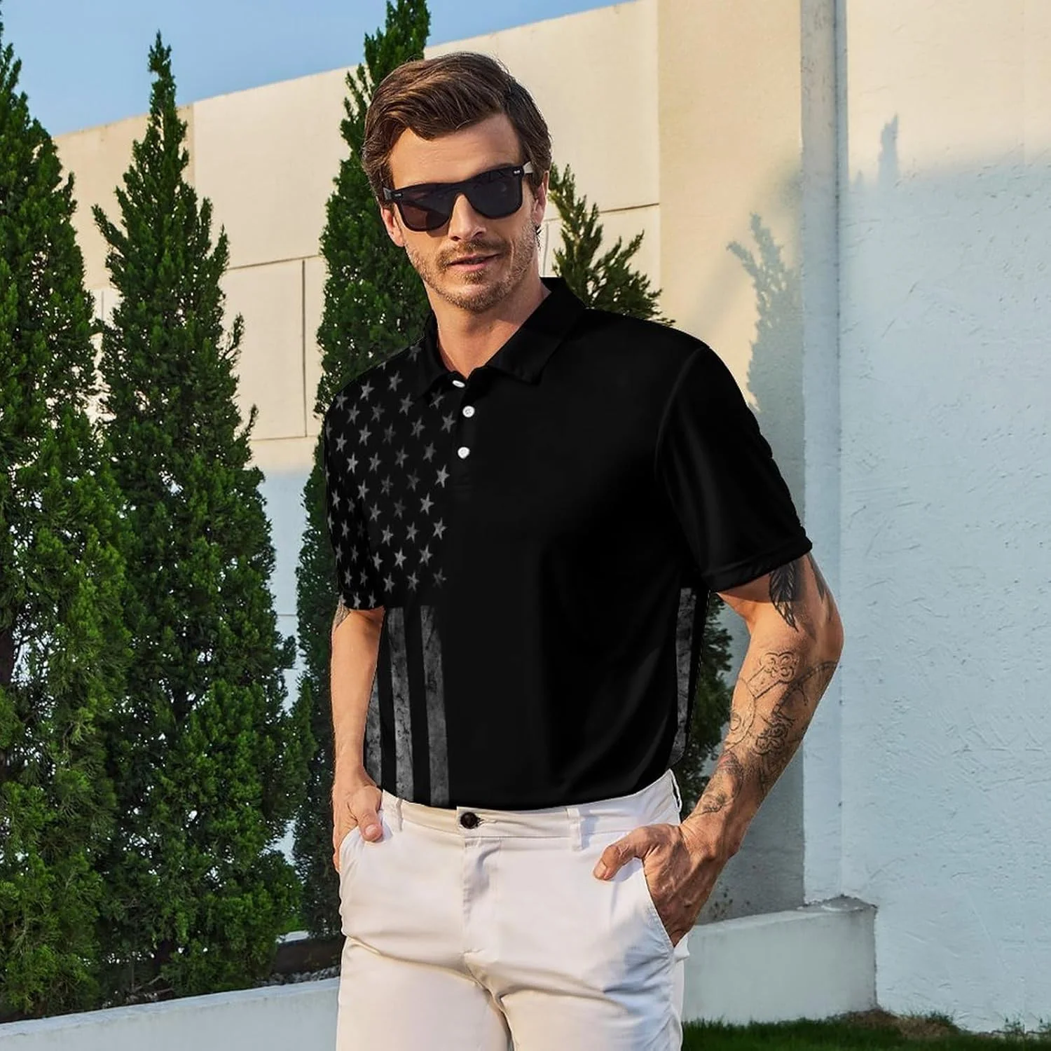 پولوشرت مردانه طرح دار آستین کوتاه مناسب هدیه پولوشرت مردانه طرح دار آستین کوتاه مناسب هدیه