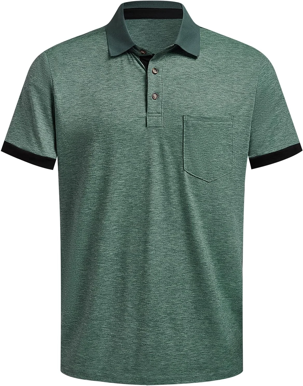 پولوشرت آستین کوتاه مردانه با جیب و رنگ متضاد، مناسب کار و استفاده روزمره