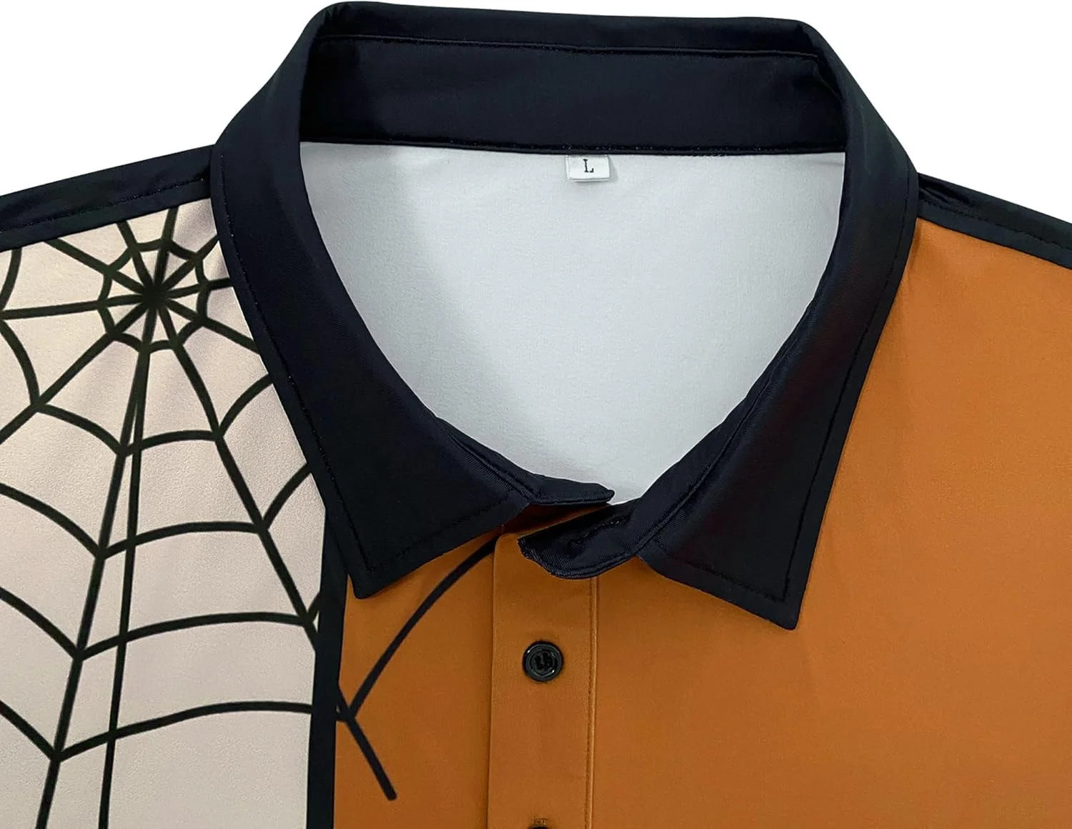 تی شرت های مردانه برای هالووین: تی شرت پولو دکمه دار گرافیکی آستین کوتاه زیبا و ترسناک و انعطاف پذیر