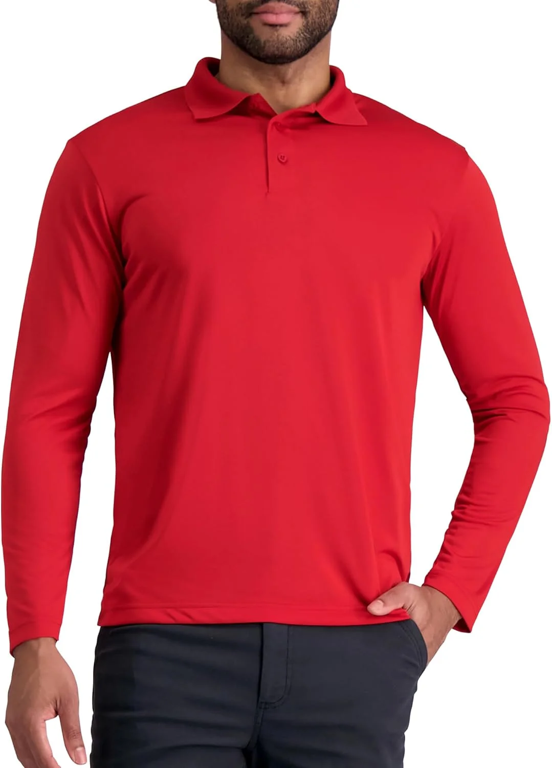 پولوشرت آستین بلند کشی مردانه هاگر