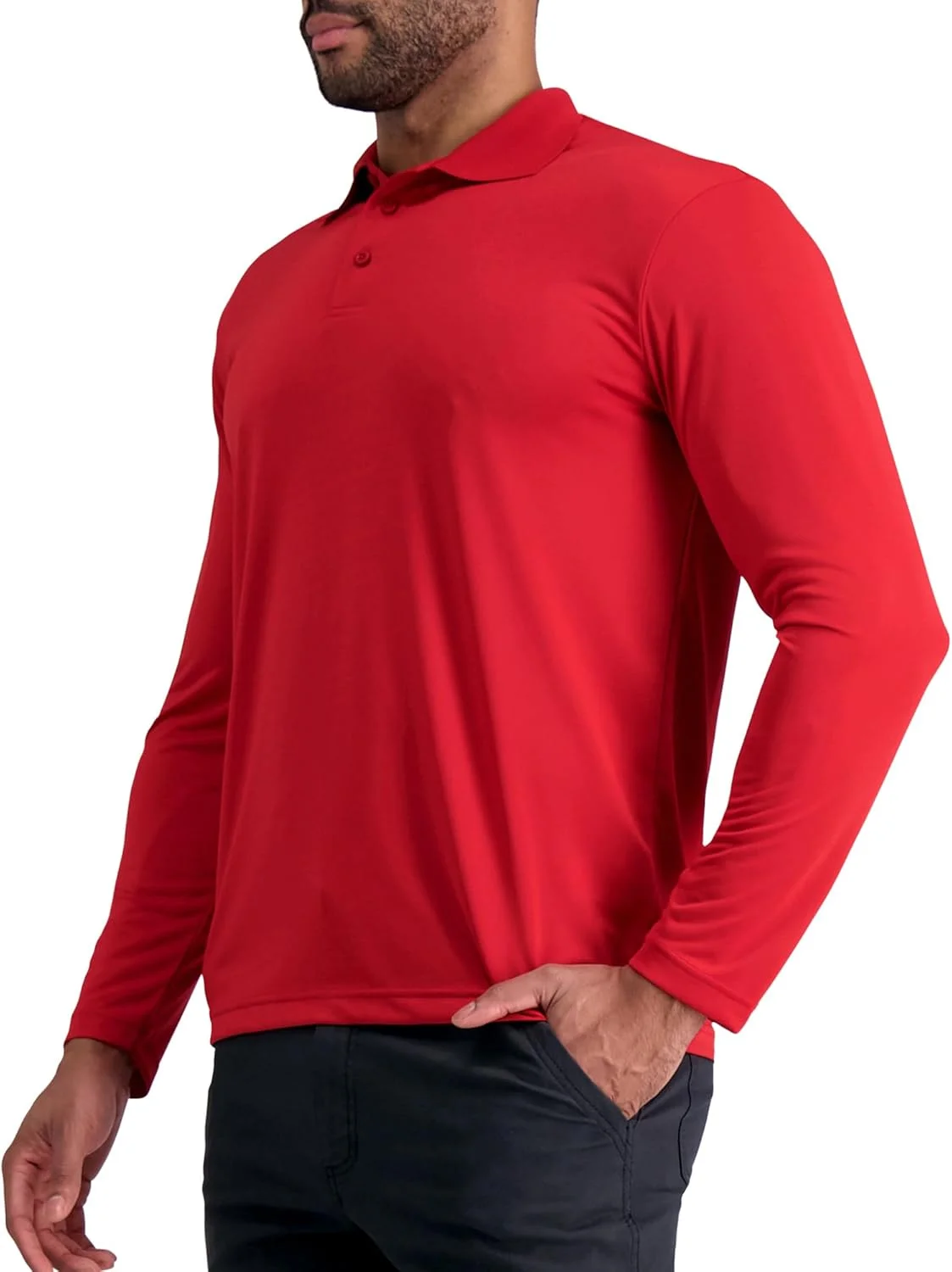 پولوشرت آستین بلند کشی مردانه هاگر